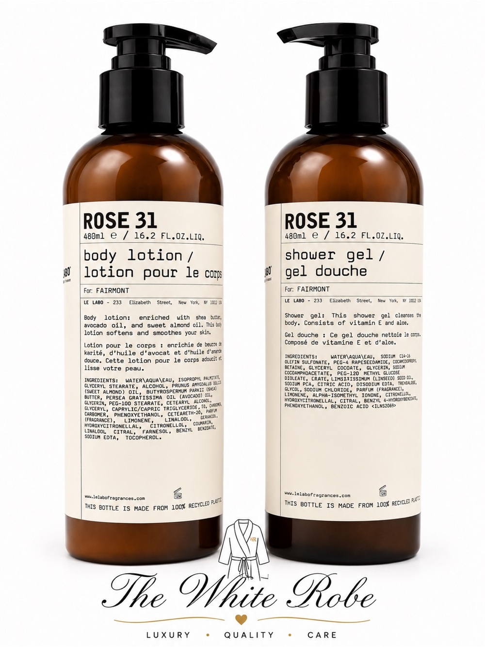 ✨ Le Labo ROSE 31 JUMBO Lotion & Shower Luxury Hotel Collection 16.2 oz